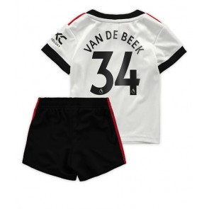 Manchester United Donny van de Beek #34 kläder Barn 2022-23 Bortatröja Kortärmad (+ korta byxor)